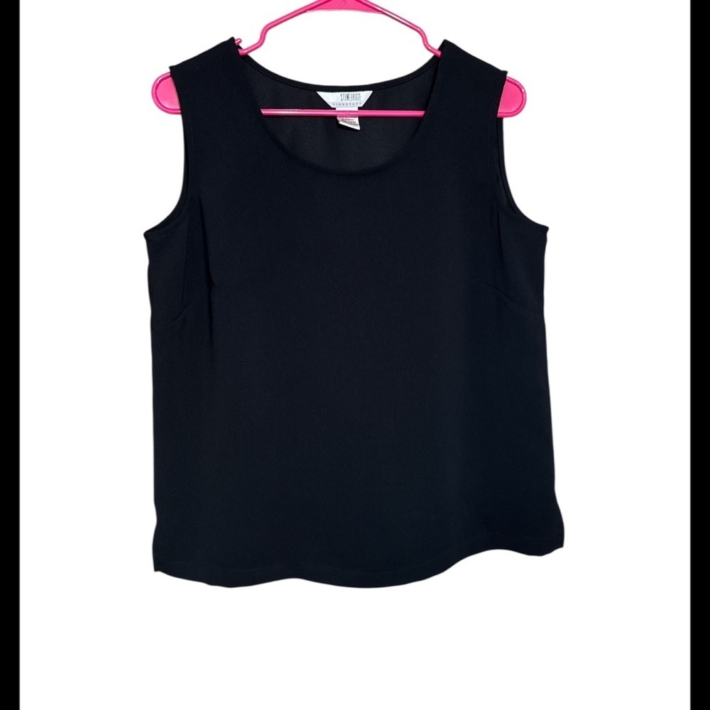 Stonebridge Women's Black Sleeveless Top tank office size medium